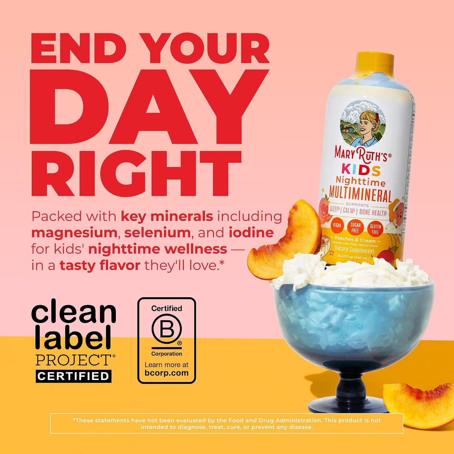Suplemento Líquido Nocturno Multimineral para Niños de MaryRuth's | 450ml