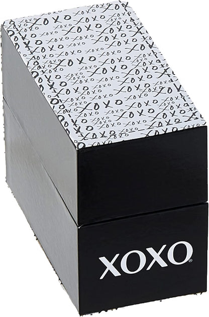 XOXO Reloj de moda para mujer con detalles de bisel de cristal y pulsera de resina transparente