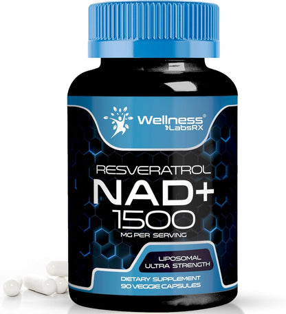 Wellness LabsRX- Resveratrol NAD+ 1500mg, 90 capsulas