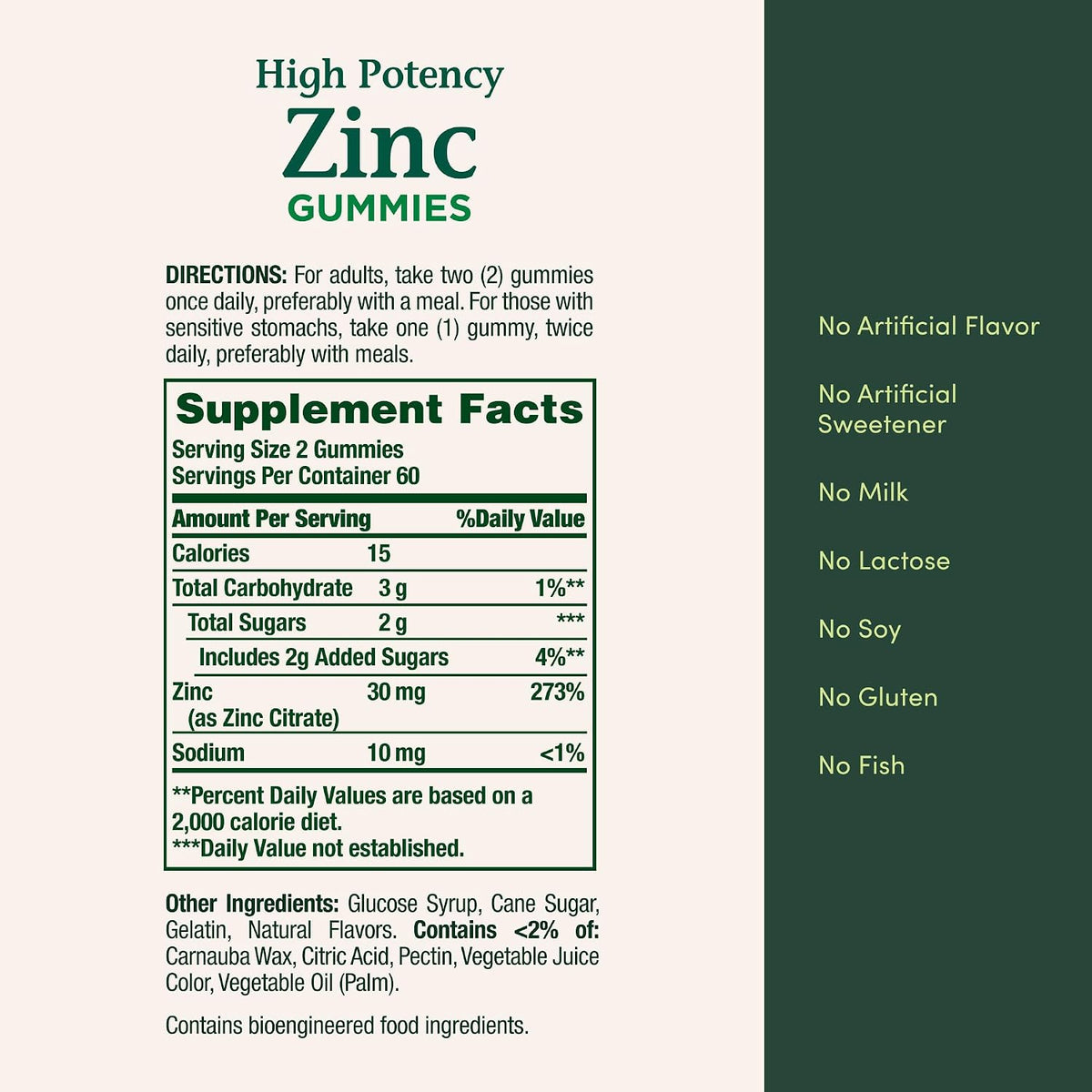 Nature's Bounty Gomitas de zinc, 30 mg, sabor a bayas mixtas, 120 unidades