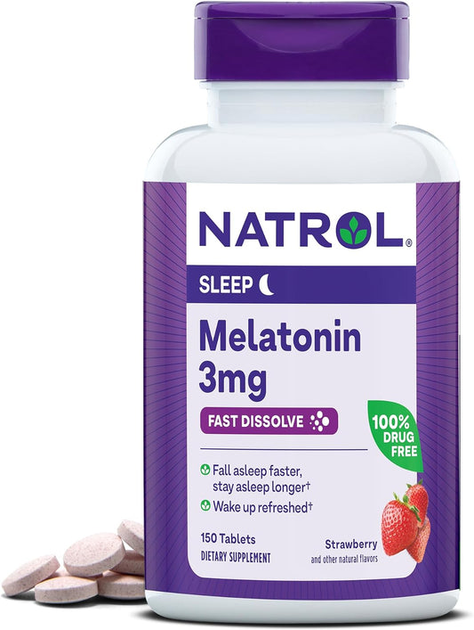 Melatonina Natrol 3 mg. Fast Dissolve - 100 tabletas de Disolucion Rapida.