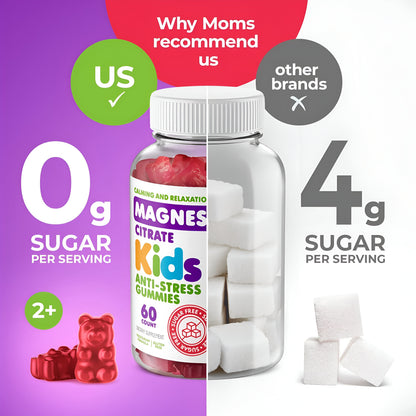 DR.MORITZ Kids Calm Gomitas de magnesio sin azúcar para niños 100 mg 60 gomitas - a partir de 2 años a +