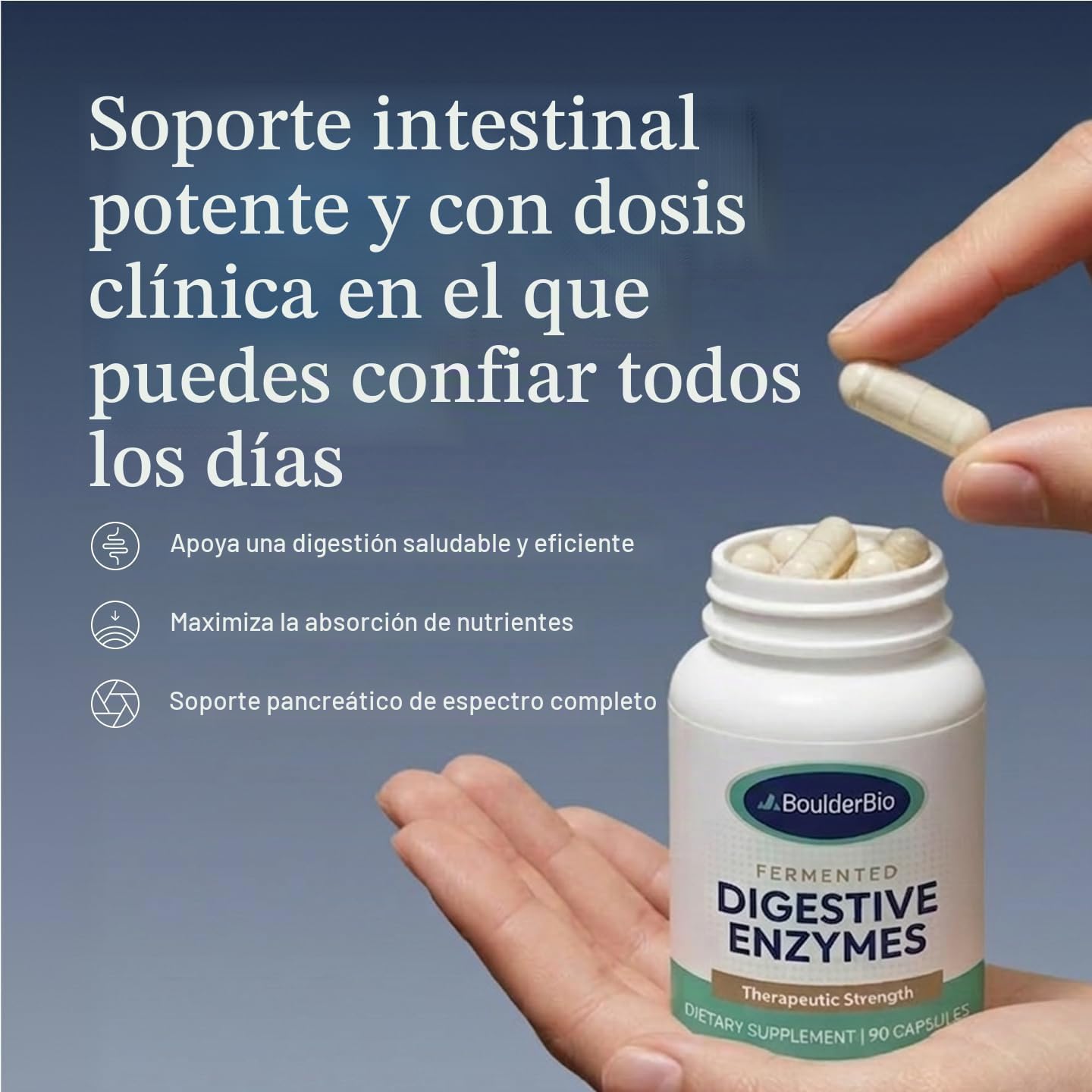 BoulerBio, Enzimas digestivas | 40,000 USP Lipase - Fórmula de reemplazo de enzimas pancreáticas, 90 Capsulas