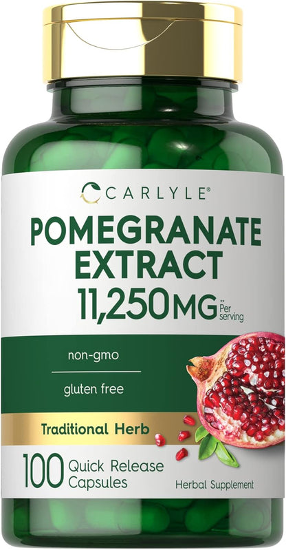 Carlyle - Pomegranate Extract 11,250mg - 100 cápsulas de liberación rápida