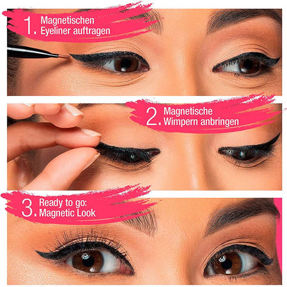 Delineador magnético profesional y pestañas Demi Wispies de Ardell en color negro