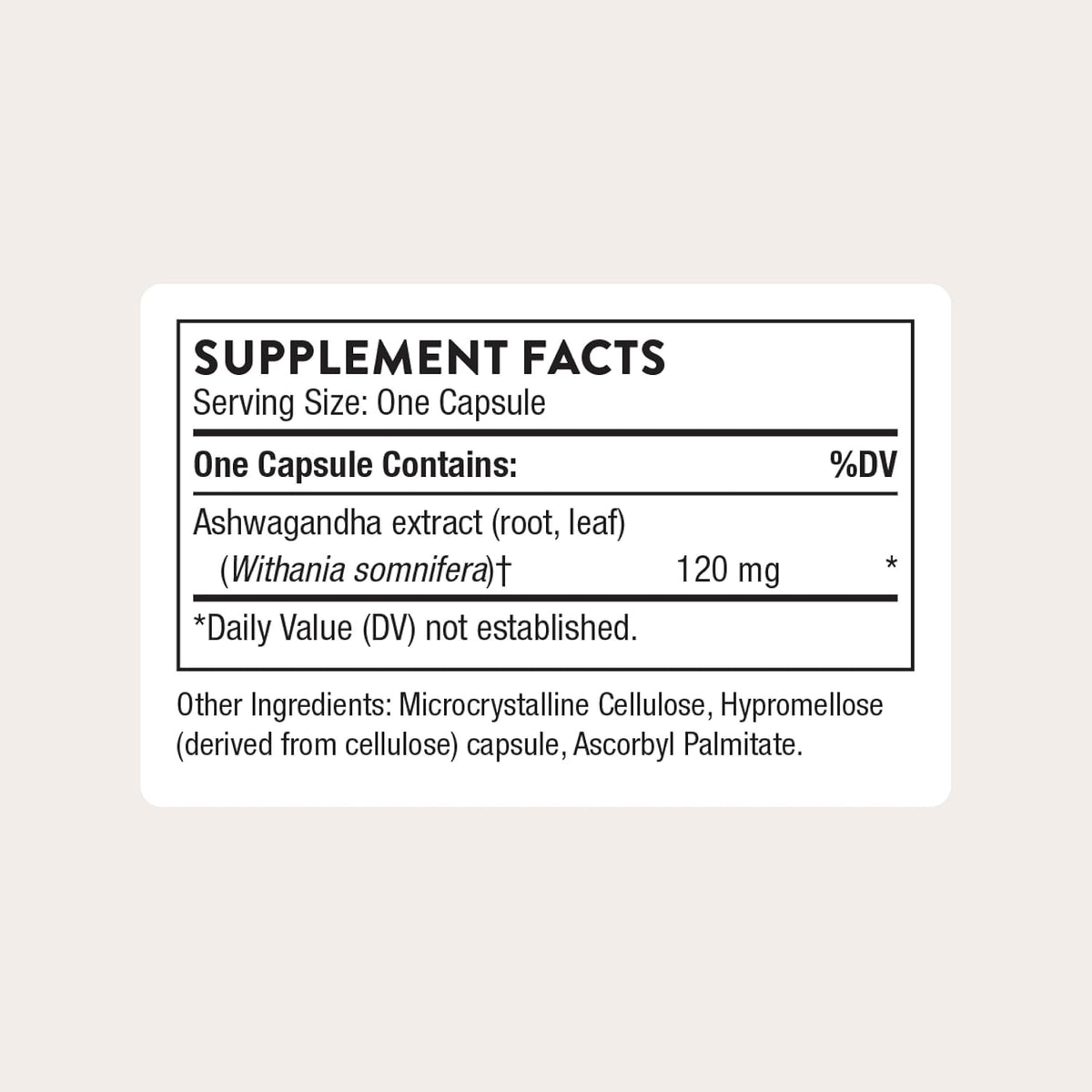 THORNE - Ashwagandha, 30 capsulas