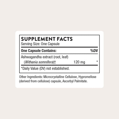 THORNE - Ashwagandha, 30 capsulas