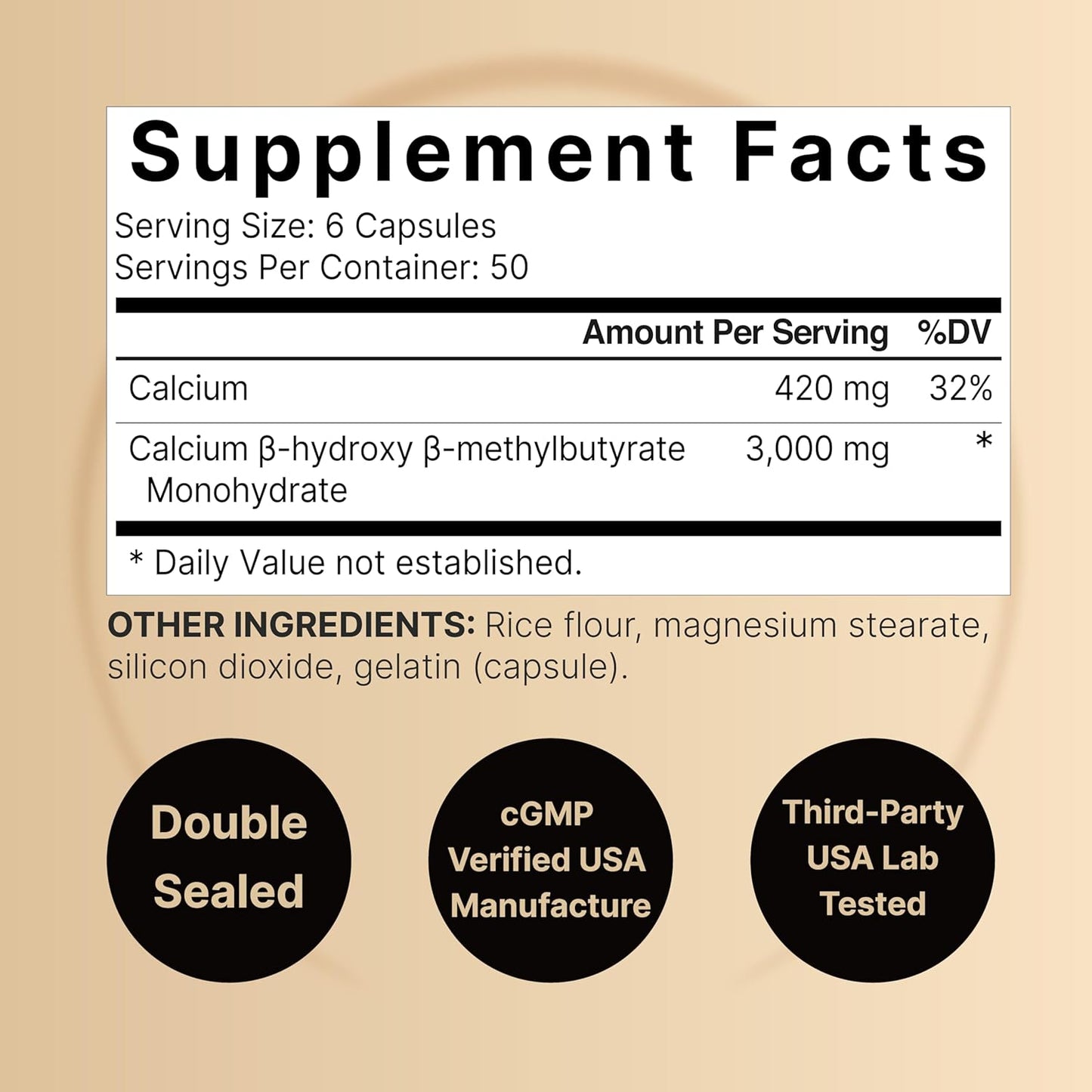 NatureBell HMB 3,000 mg por porción | 300 cápsulas, 3 veces triple fuerza HMB beta-hidroxi beta-metilbutirato suplemento – Masa muscular magra y apoyo de recuperación – Sin OMG