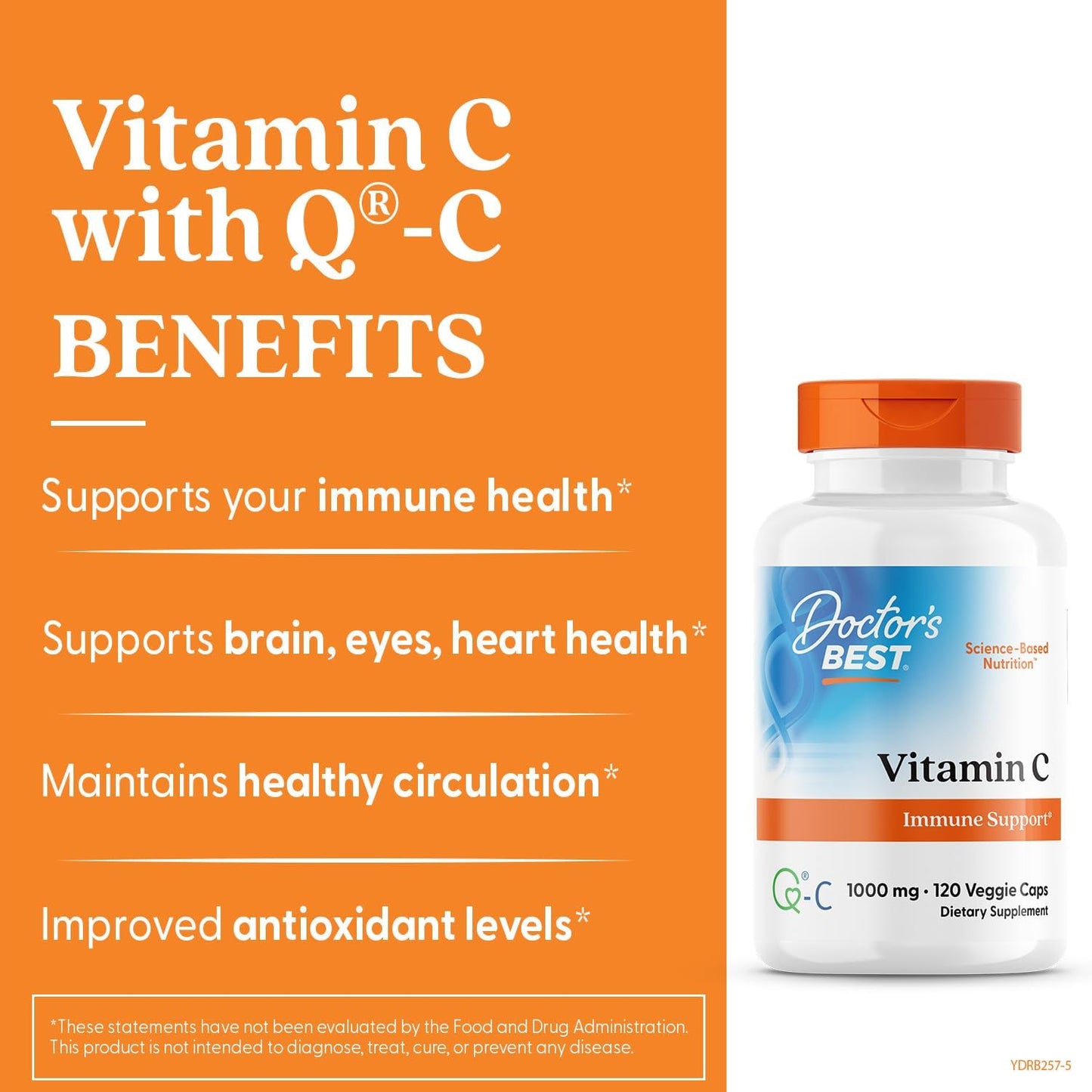 Vitamina C con Qualic 1000mg , 120 capsulas - Doctor Best