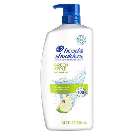 Head and Shoulders Champú para la caspa, tratamiento anticaspa, manzana verde para uso diario, sin parabenos, 835ml