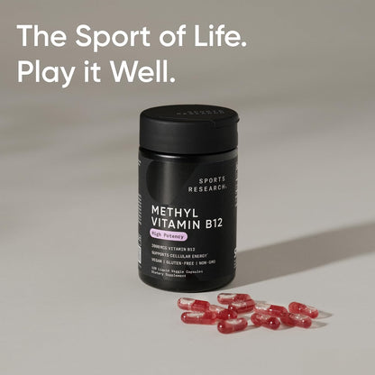 Sport Research - Methyl  Vitamin B12 2000mcg, 120 cápsulas vegetales líquidas