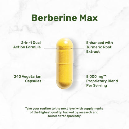 Deal Supplement - Berberine Max 5,000mg, 240 capsulas vegetarianas