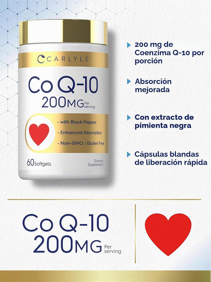 Carlyle CoQ10 de 200 mg | 60 Softgels