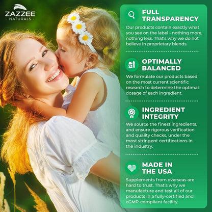 Zazzee USDA Organic Vitex 4:1 Extracto, 120 cápsulas veganas