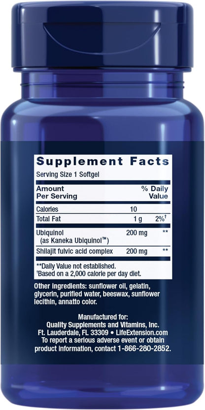 Life Extension Super Ubiquinol CoQ10 200mg , 30 Capsulas