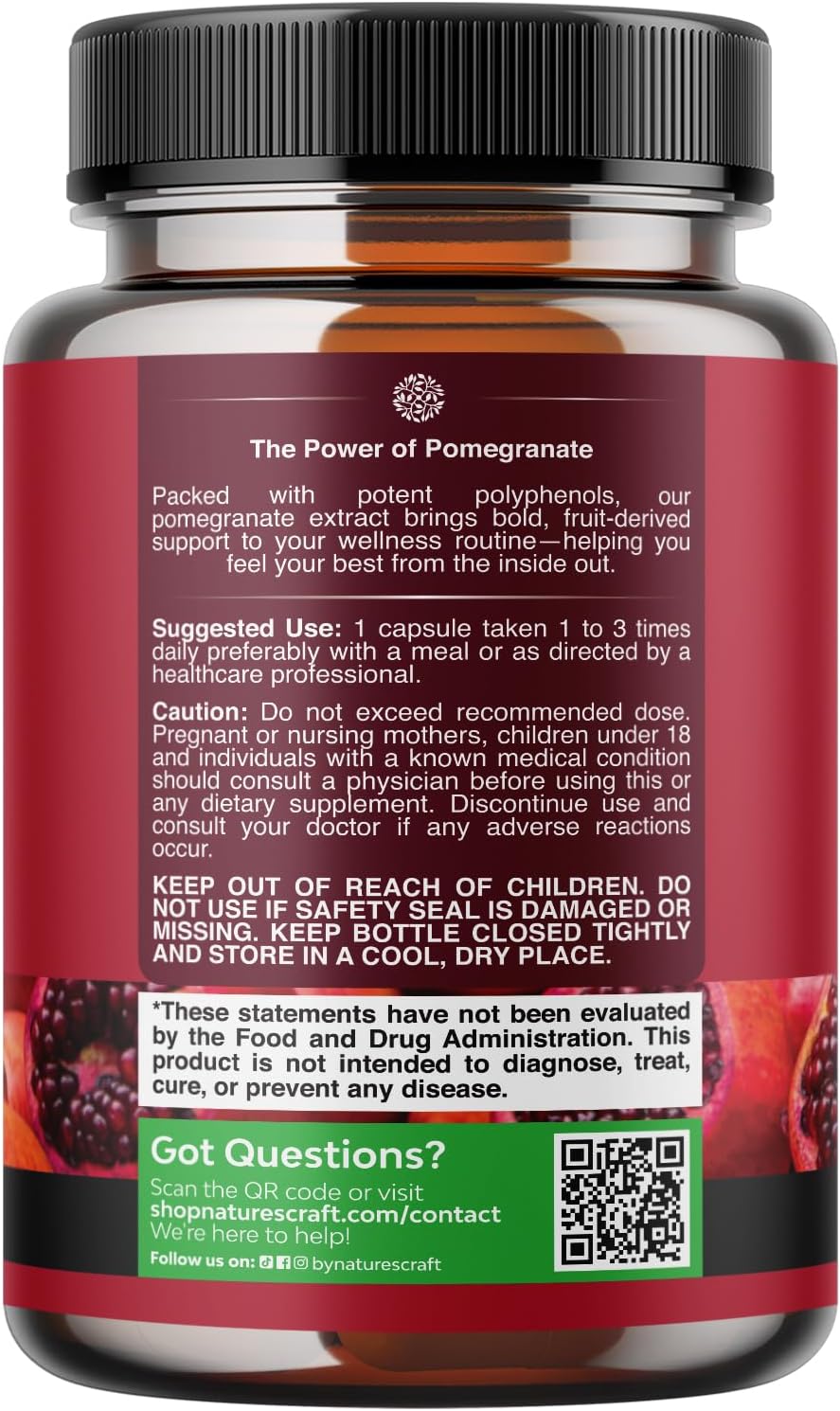 Natures Craft Pomegranate Extract 500mg 120 capsulas