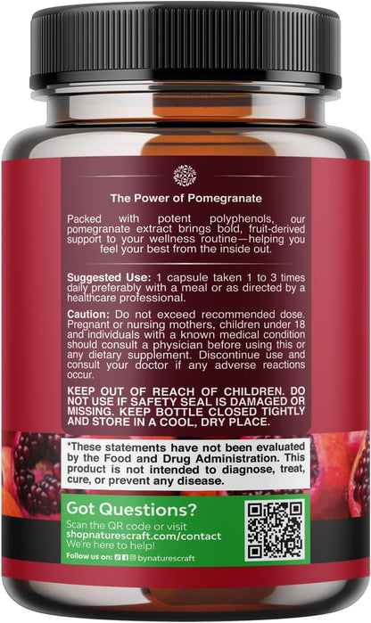 Natures Craft Pomegranate Extract 500mg 120 capsulas