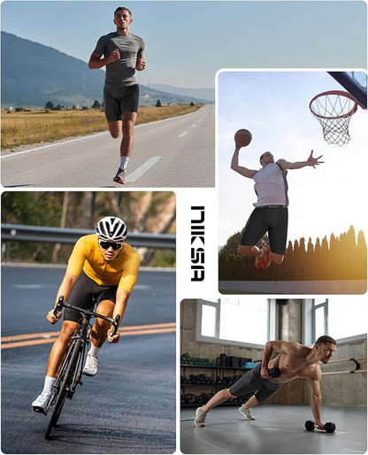 Pantalones cortos de compresión para hombre con bolsillo, para deportes, entrenamiento, correr