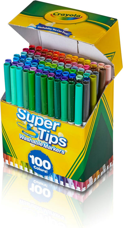 Crayola Supertips , juego de 100 plumones lavables Deluxe Limited Edition
