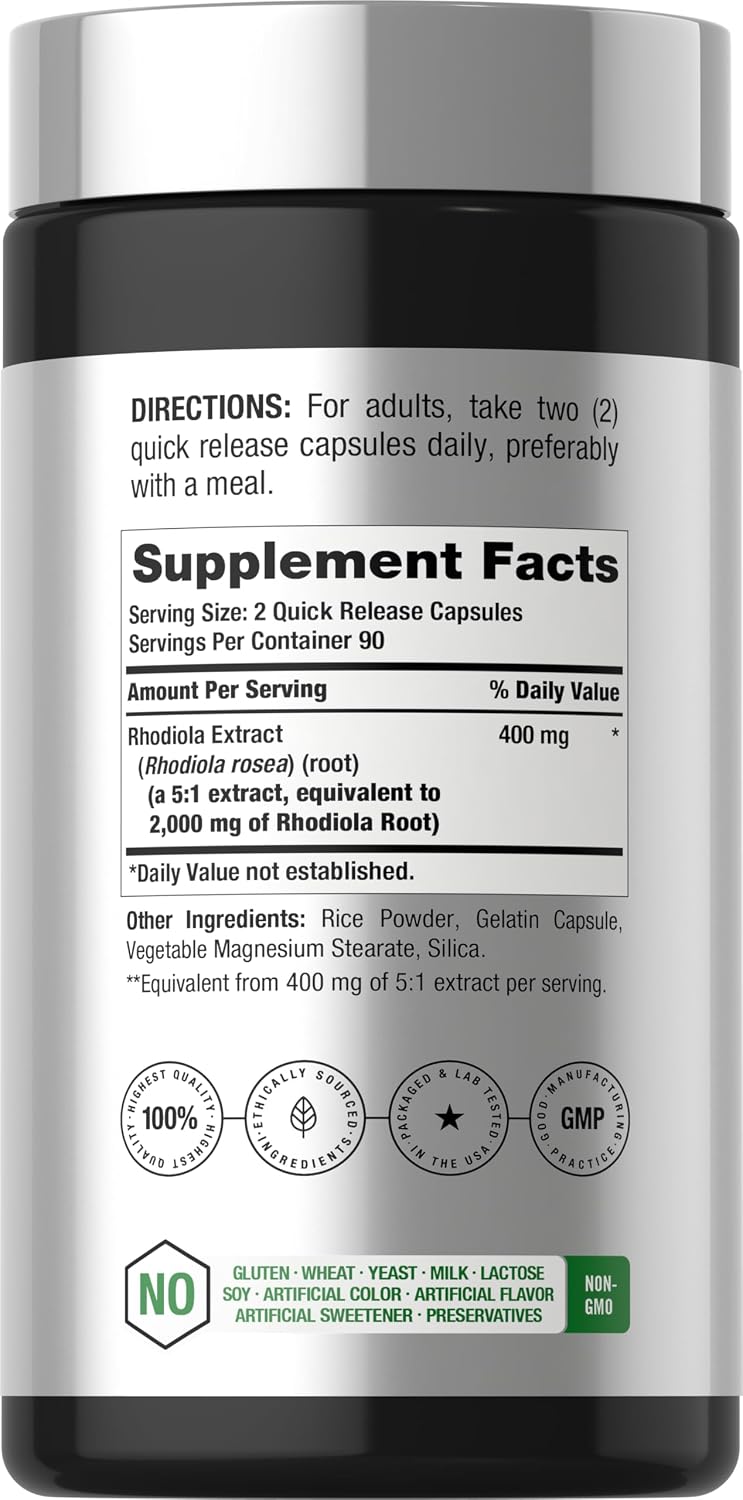 Horbäach Cápsulas de Rhodiola Rosea | 180 unidades
