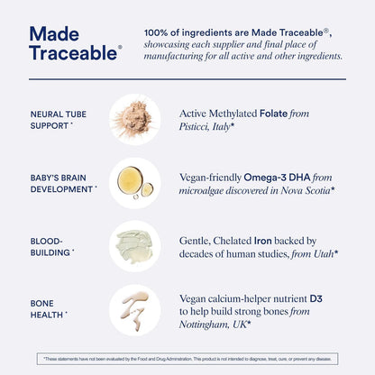 Ritual - Essential para mujer Multivitaminico Prenatal, 60 capsulas vegan