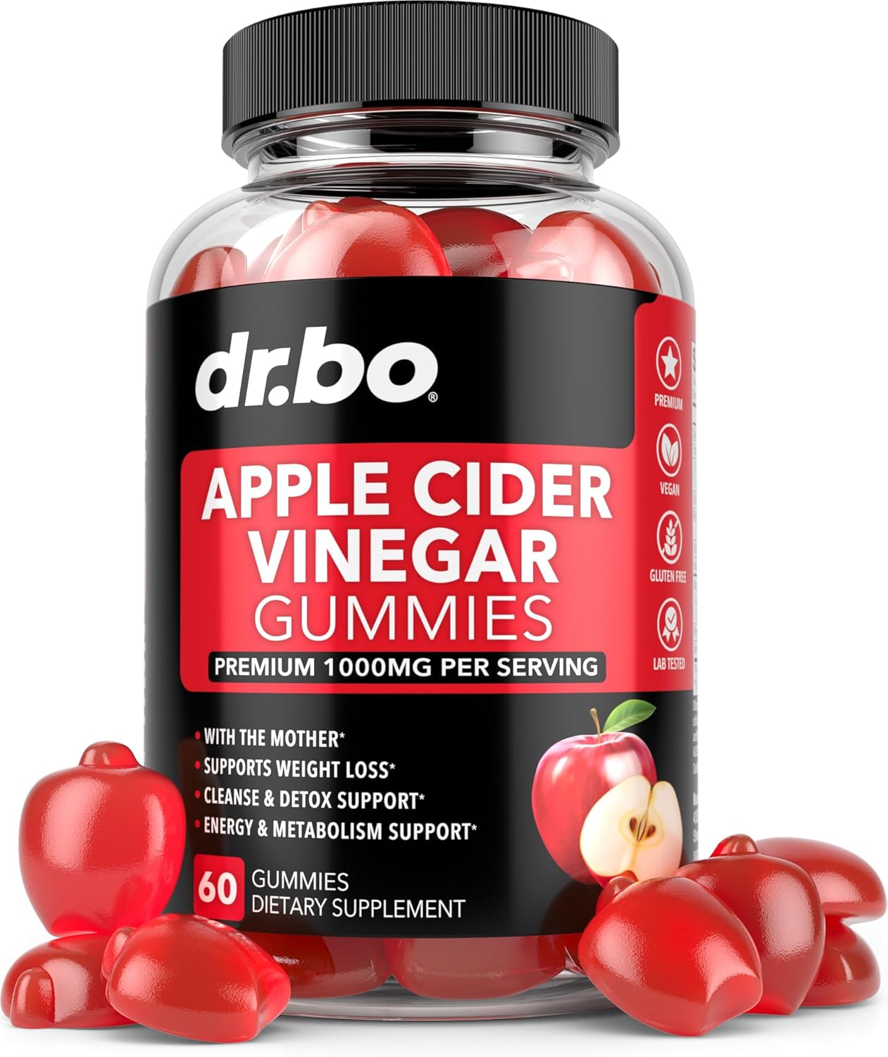 Dr. Bo - Apple Cider Vinegar 1000mg, 60 gummies