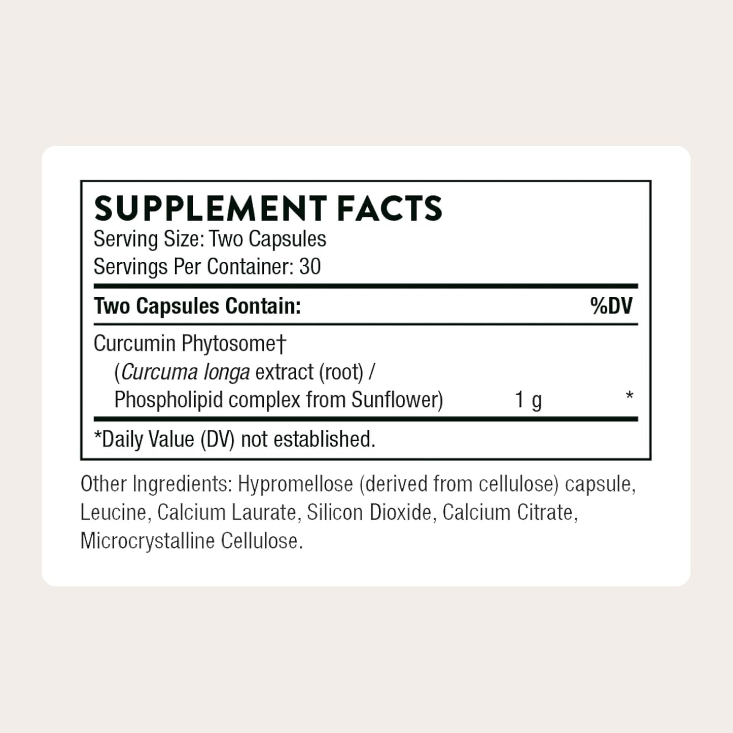 THORNE - Fitosoma de curcumina 1000 mg per 2 capsule Serving (Meriva-SF), 60 Capsulas