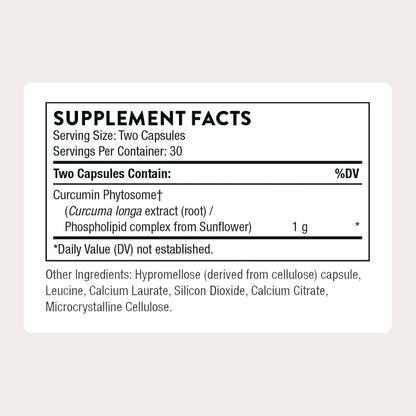 THORNE - Fitosoma de curcumina 1000 mg per 2 capsule Serving (Meriva-SF), 60 Capsulas