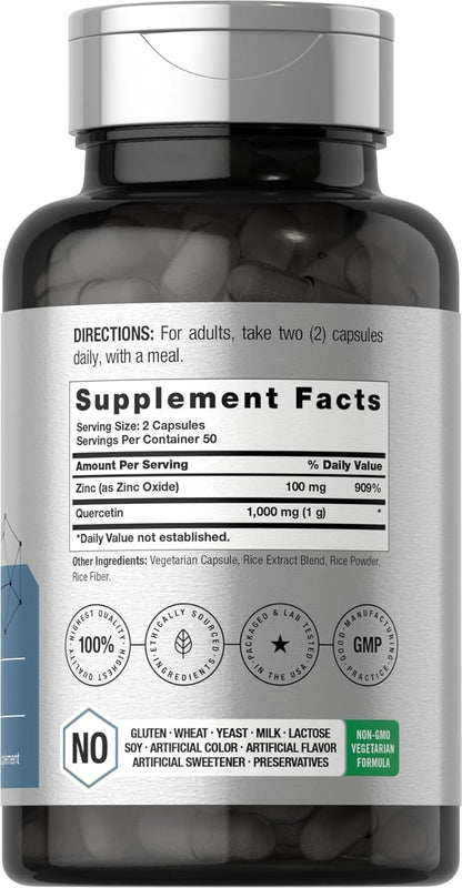 Horbaach - Quercetin 1000mg + Zinc, 100 capsulas
