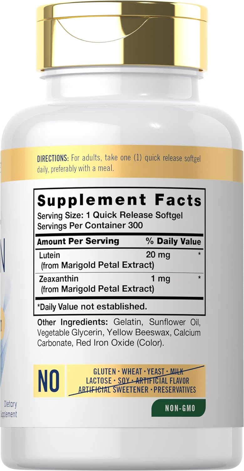 Carlyle Lutein con Zeaxanthin 20mg | 300 capsulas