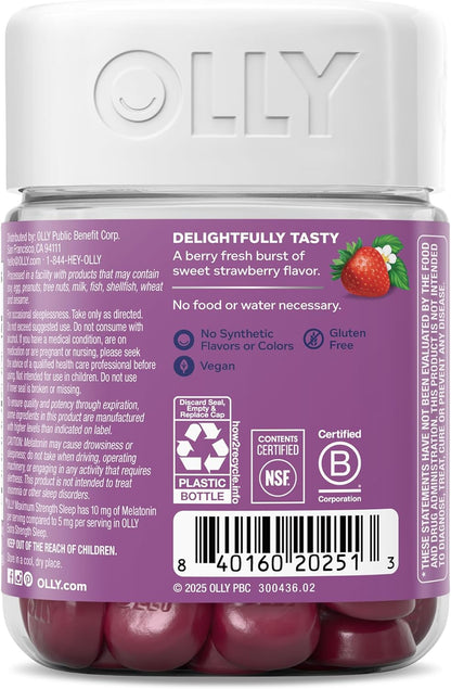 Olly - Sleep 10mg descanso intenso, 50 gummies
