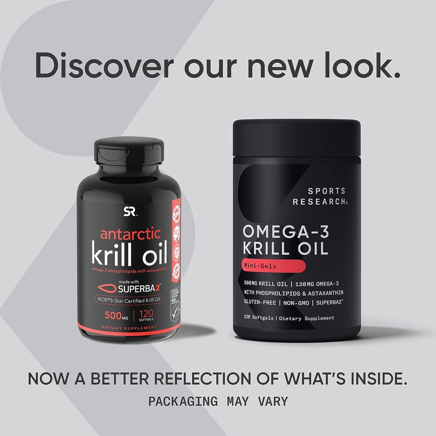 Sports Research Aceite de krill con EPA y DHA Omega 3, fosfolípidos y astaxantina del krill antártico, 500 mg, 120 cápsulas de gel blandas