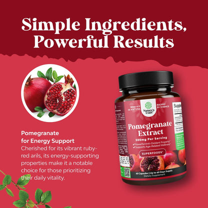 Nature`s Craft - Pomegranate Extract 500mg, 60 capsulas