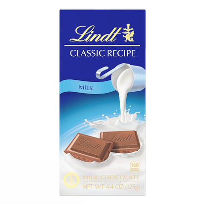 Lindt Classic Recipe - Barra de chocolate con leche 125 gr