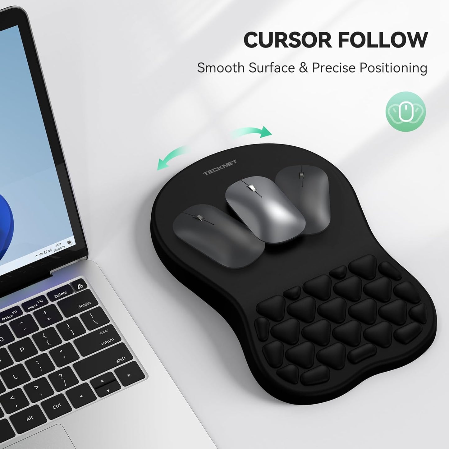 TECKNET Ergonomic Mouse Pad with Wrist Rest