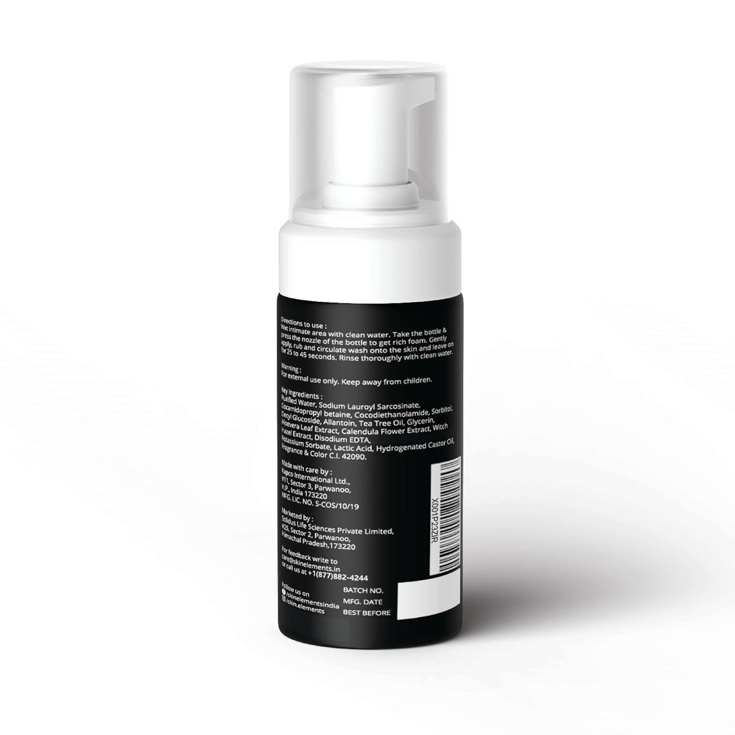 Skin Elements Lavado íntimo para hombres con aceite de árbol de té,  120ml