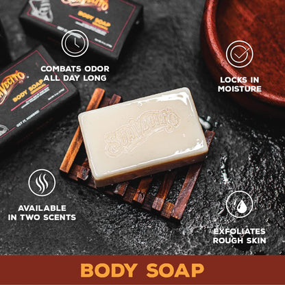 Suavecito Barra de jabón para el cuerpo y las manos hidratantes con fragancia original masculina, 170g