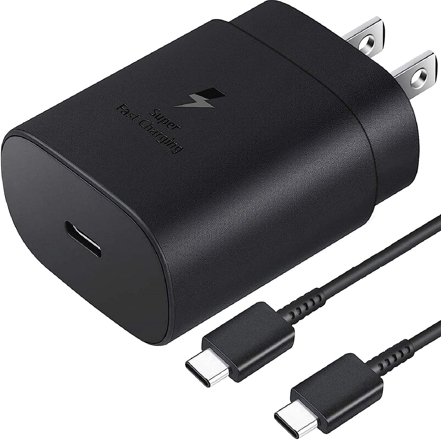 Cargador súper rápido de 25 vatios PD 3.0 USB C, para  Samsung Galaxy S23/S22/S21/Z Fold 3/4/5/S20/iPhone 15  tipo C + cable de carga rápida de 1.50 metros de Largo Galaxy S23/S22/S21/Z Fold 3/4/5/S20/iPhone 15