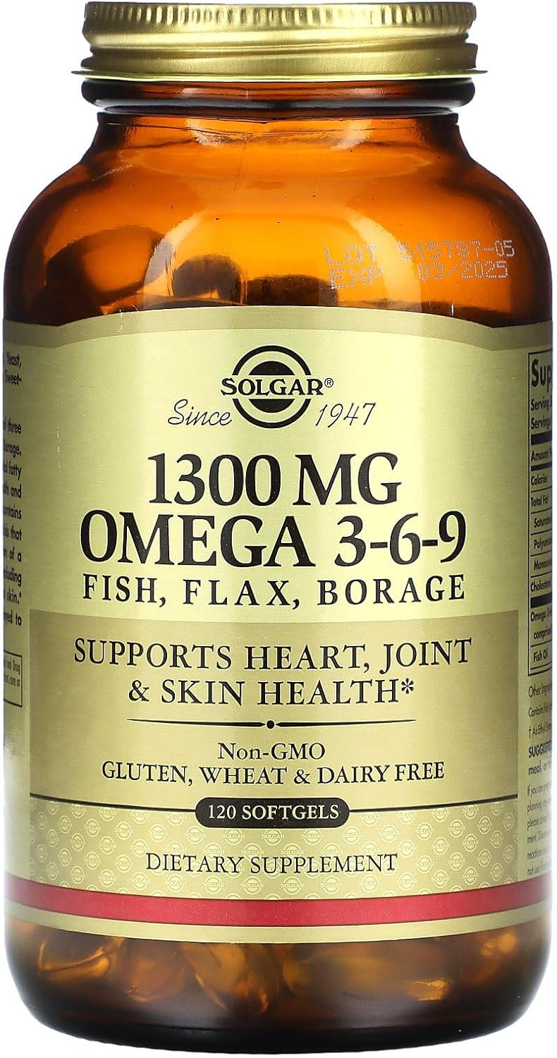 solgar 1300 mg omega 3-6-9, 120 softgels