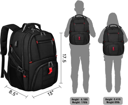 YOREPEK - Mochila de viaje Extra grande de 50 Litros para laptop de 17 Pulgadas