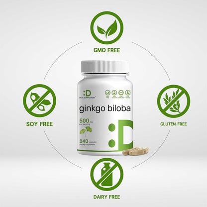 Deal Supplement - Ginkgo Biloba 500mg, 240 capsulas