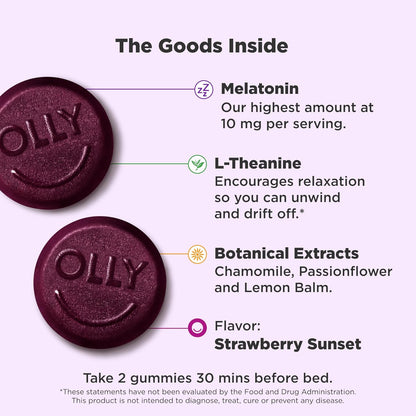 Olly - Sleep 10mg descanso intenso, 50 gummies