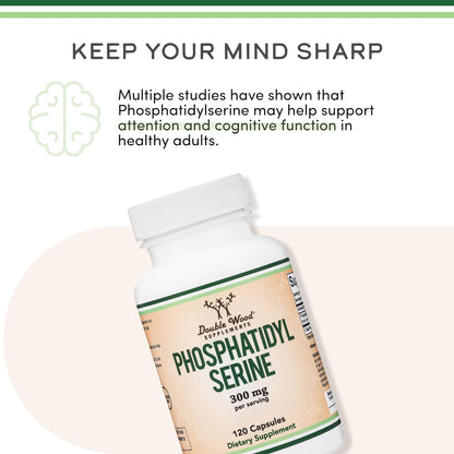 Double Wood - Phosphatidyl lSerine Supplement 300mg, 120 capsulas