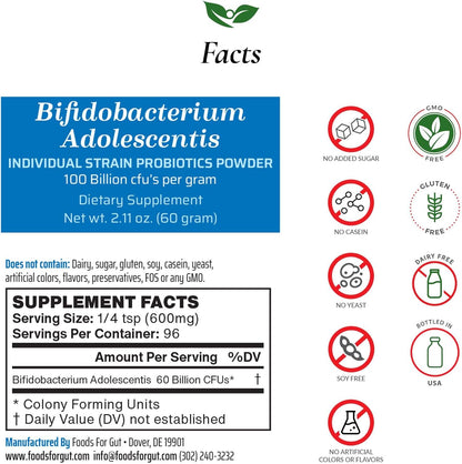 Foods For Gut Bifidobacterium Adolescentis, 60 gr