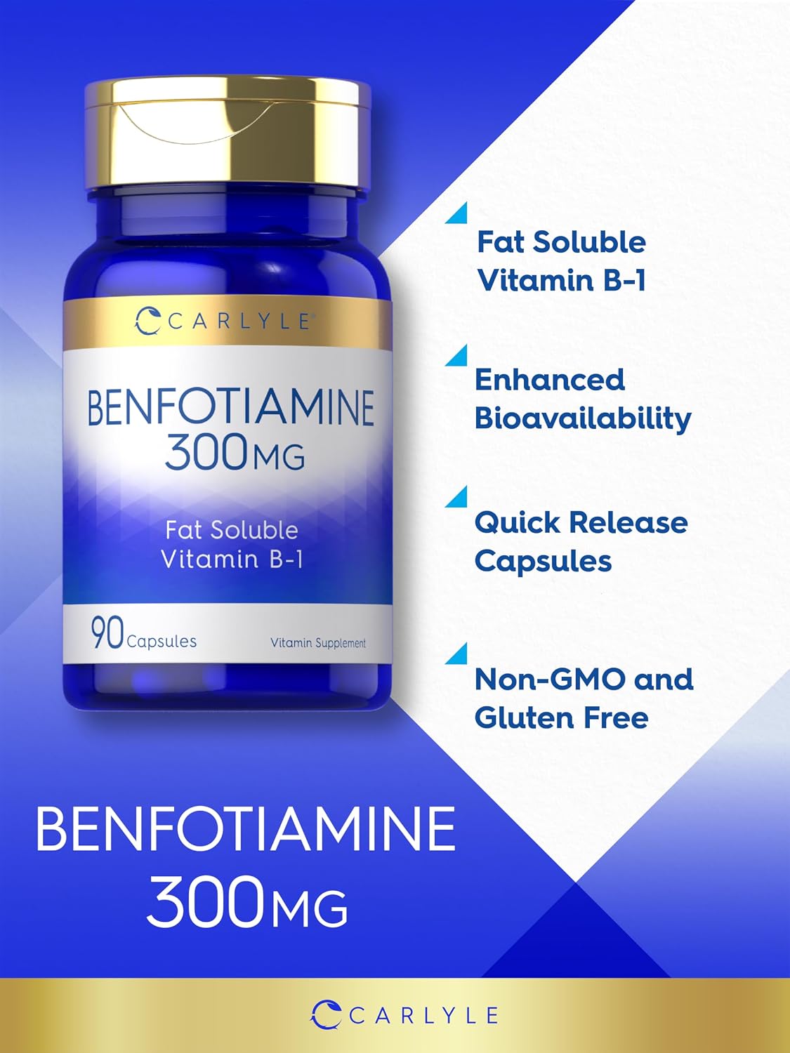 Carlyle Benfotiamina 300mg ,90 Cápsulas - vitamina B-1