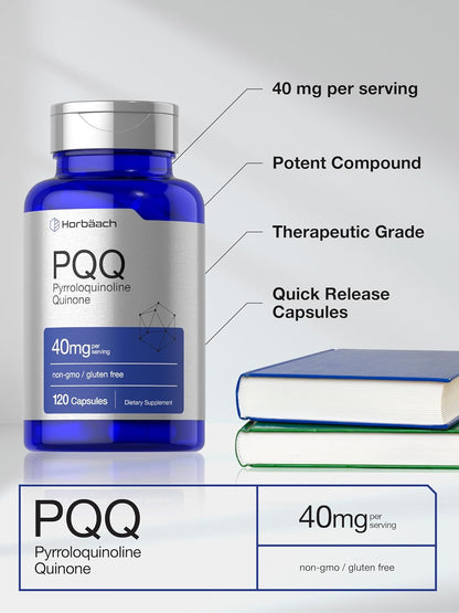 Horbaach - PQQ(Pyrroloquinoline Quinone) 40mg, 120 capsulas