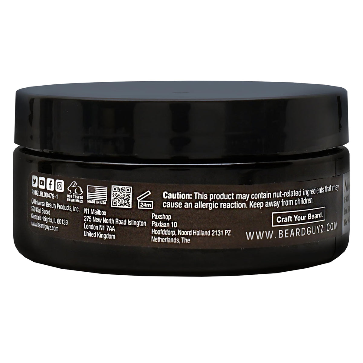 Beard Guyz Matte Styling Clay - Arcilla para peinar,Fijación fuerte para barba y cabello - 85g