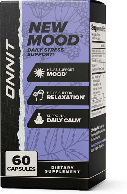 Onnit - New Mood daily stress support, 60 capsulas