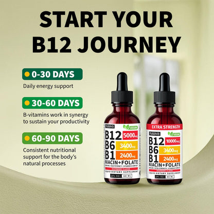 NUSAVA Vitamina B12 líquida sublingual, extra fuerte , 60ml