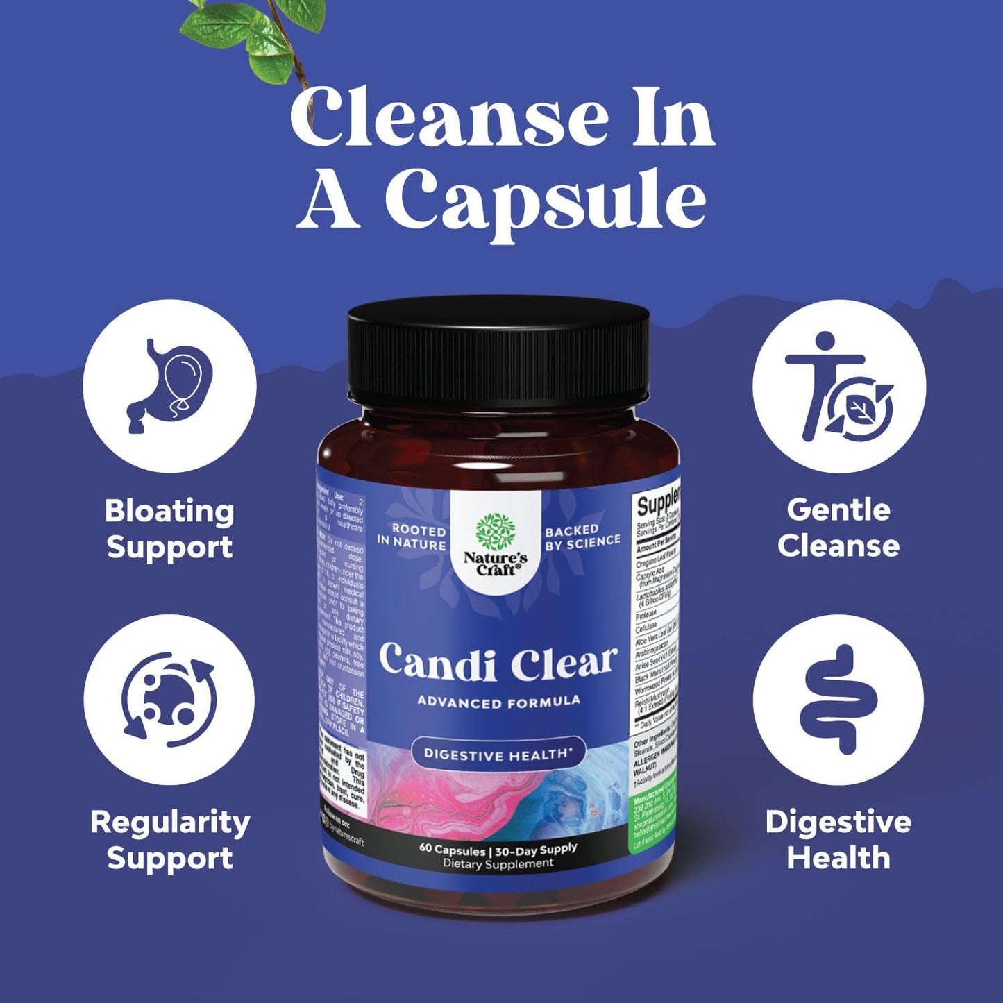 Natures Craft - Candi-Clear advanced formula,  60 capsulas